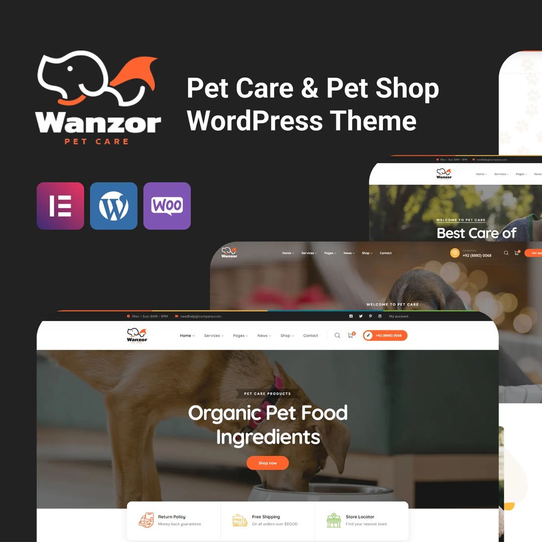 Wanzor - Pet WordPress Theme
